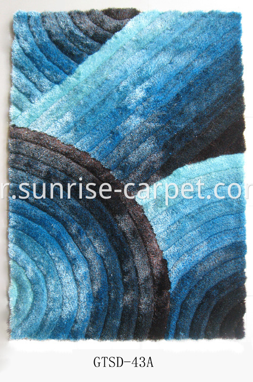 Polyester mix with Elastic Shaagy 3D Rug